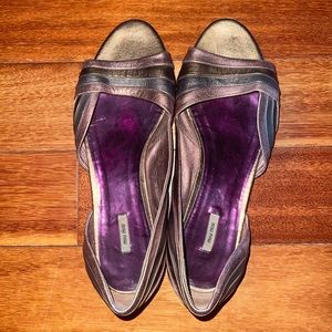 Miu miu flats in metallic colors. Size 39.5